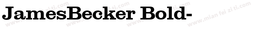 JamesBecker Bold字体转换